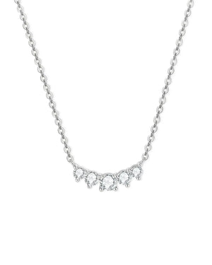 14K 0.58ct Natural Diamond Cluster Necklace
