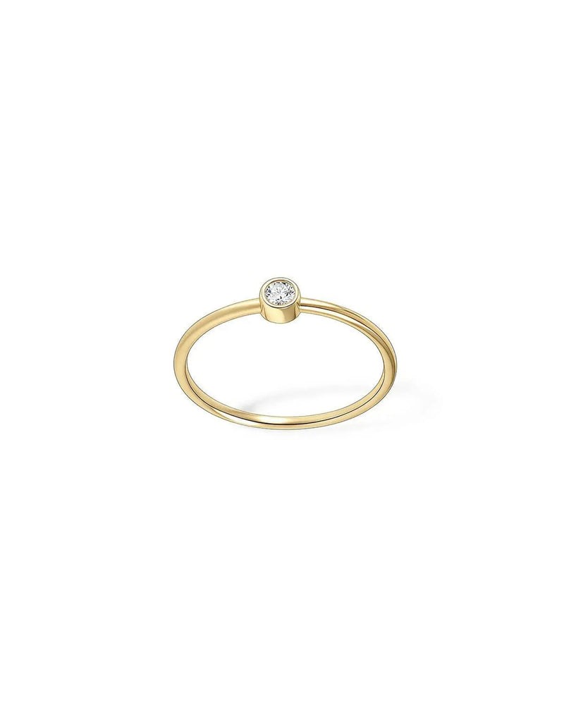 14K 0.1ct Natural Diamond Ring