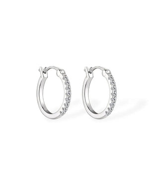 18K Solid Gold 0.4ctw Natural Diamond Huggies