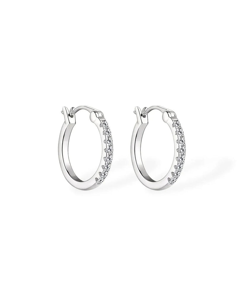 18K Solid Gold 0.4ctw Natural Diamond Huggies
