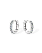 14K Solid Gold Classic Lab Grown Diamond Hoop Earrings | Diamond Huggie Hoops