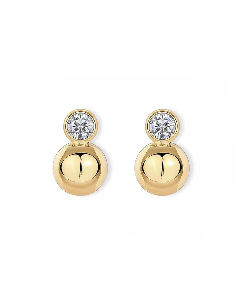 14K 0.5ct Lab Grown Diamond Round Cut Stud Earrings