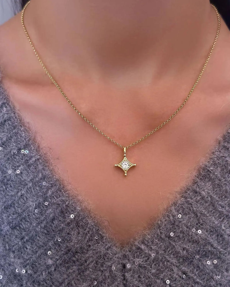 14K 0.5ct Natural Diamond Pendant