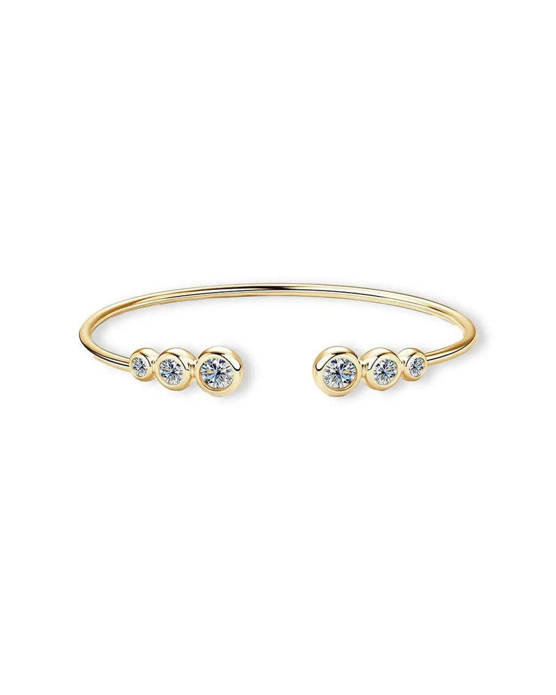 14K 1.8ct Natural Diamond Bangle