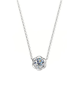 14K Natural Diamond Solitaire Necklace