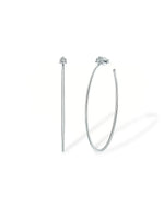 18K Solid Gold Natural Diamond Hoop Earrings