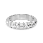 14K 0.86ct Natural Diamond Round Cut Wedding Band