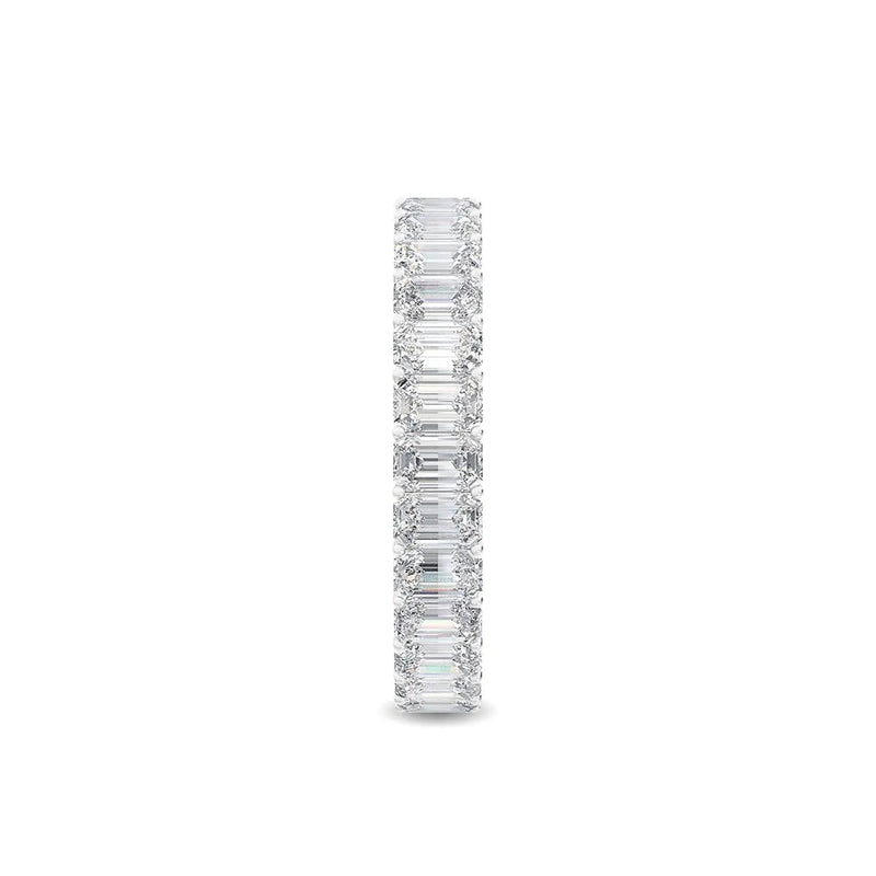 14K 3ct Natural Diamond Emerald Cut Eternity Band