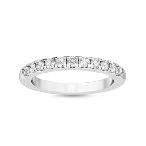 18K Solid Gold 0.32Ct Natural Diamond Half Eternity Band