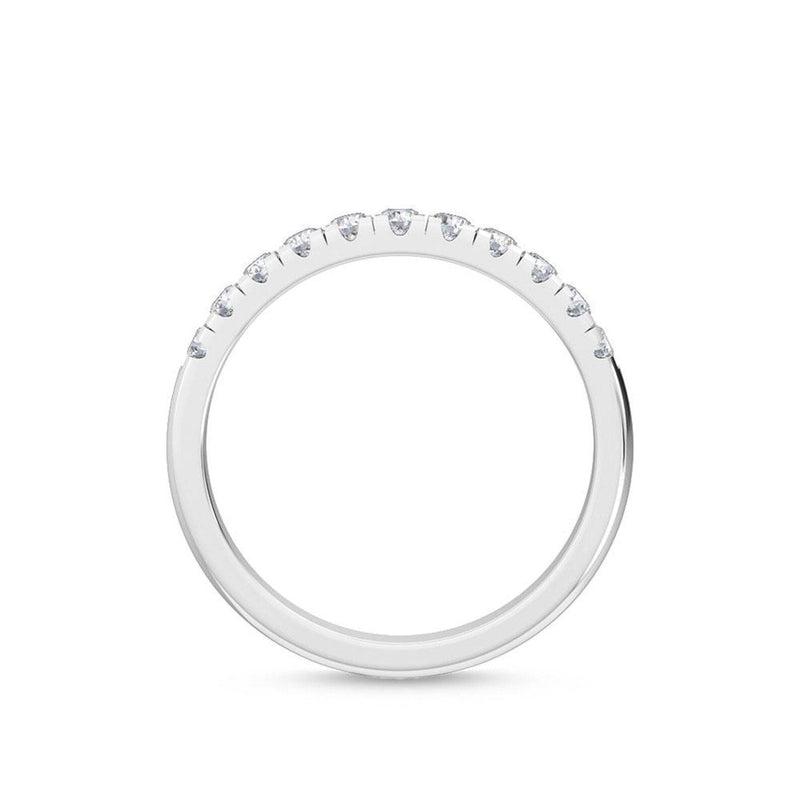 14K 0.32ct Natural Diamond Round Cut Half Eternity Band
