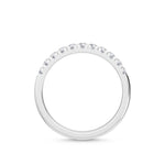 18K Solid Gold 0.32Ct Natural Diamond Half Eternity Band | 18K Gold Round Cut Stackable - Alternate Angle | Riyanika Jewels