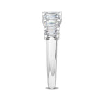 14K 1.7ct Natural Diamond Emerald Cut Wedding Band