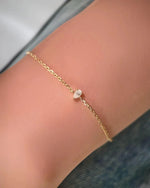 14K 0.2ct Natural Diamond Pear Cut Bracelet