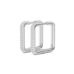 14K 0.67ct Lab Grown Diamond Pave Hoop Earrings