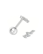 18K Solid Gold Small Natural Diamond Stud Earrings - Close Up | Riyanika Jewels