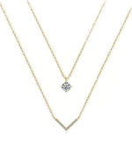 14K 0.5ct Natural Diamond Solitaire Necklace