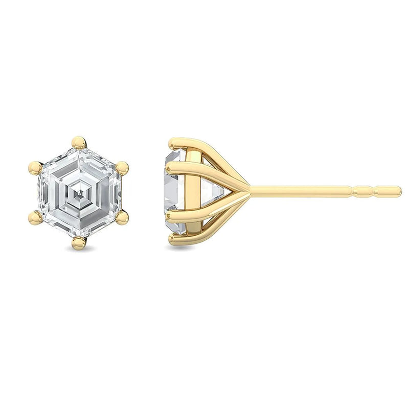 14K 1ct Natural Diamond Earrings