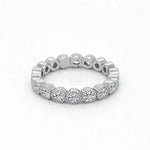 18K Solid Gold 0.61 CTW Round Cut Lab Grown Diamond Full Eternity Band - Alternate Angle