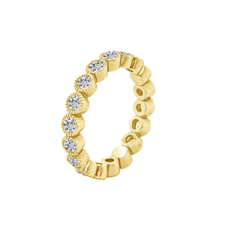 14K 0.61ct Lab Grown Diamond Round Cut Eternity Band