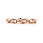 18K Solid Gold 0.38 CTW Round Cut Natural Diamond Full Eternity Band - View 6 | Riyanika Jewels