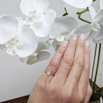 18K Solid Gold 0.32 CT Heart Cut Natural Diamond Stacking Ring - Alternate Angle | Riyanika Jewels