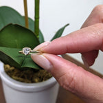 18K Solid Gold 0.32CT Trillion Cut Lab Grown Diamond Stacking Ring - Detail | Riyanika Jewels