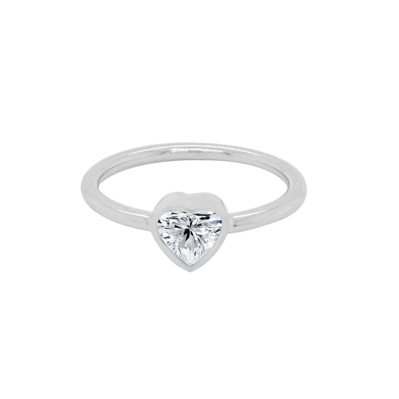 14K 0.32ct Natural Diamond Solitaire Stacking Ring