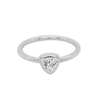 18K Solid Gold 0.32CT Trillion Cut Natural Diamond Stacking Ring | Riyanika Jewels