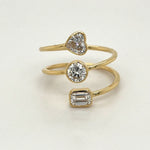 14K Natural Diamond Round Cut Ring