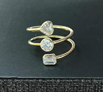 14K Natural Diamond Round Cut Ring