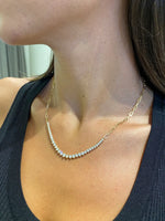 18K Solid Gold Round Lab Grown Diamond Prong Choker Necklace | Riyanika Jewels