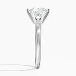 18K Solid Gold 1.50 CT Round Cut Natural Diamond Solitaire Engagement Ring - Side View | Riyanika Jewels