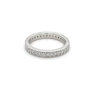 18K Solid Gold 0.75 CTW Round Cut Lab Grown Diamond Eternity Wedding Band | Riyanika Jewels