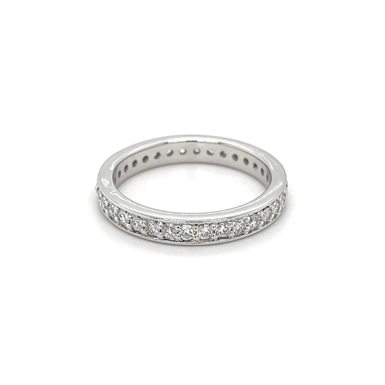 14K 0.75ct Natural Diamond Round Cut Eternity Wedding Band