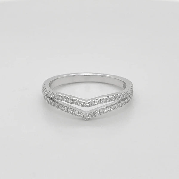 14K 0.27ct Natural Diamond Stacking Ring