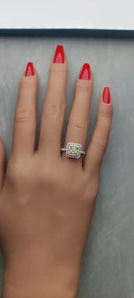 1.36ct Fancy Yellow Diamond Cushion Cut Cocktail Ring in 18K Solid Gold | Riyanika
