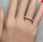 14K 0.93ct Lab Grown Yellow Diamond Radiant Cut Wedding Band