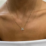 14K Lab Grown Diamond Round Cut Pendant Necklace