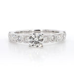 18K Solid Gold Round Lab Grown Diamond 0.83 Carat Cocktail Ring | Riyanika Jewels