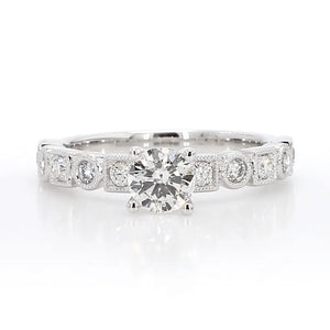 14K 0.83ct Lab Grown Diamond Round Cut Cocktail Ring