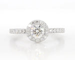 18K Solid Gold Round Lab Grown Diamond 0.90 Carat Engagement Ring - Detail | Riyanika Jewels