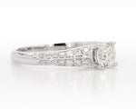 18K Solid Gold Round Lab Grown Diamond 0.71 Carat Engagement Ring - Close Up | Riyanika Jewels