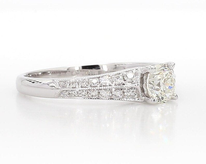 14K 0.71ct Lab Grown Diamond Round Cut Engagement Ring