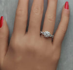 18K Solid Gold Round Lab Grown Diamond 1.03 Carat Engagement Ring - Alternate Angle