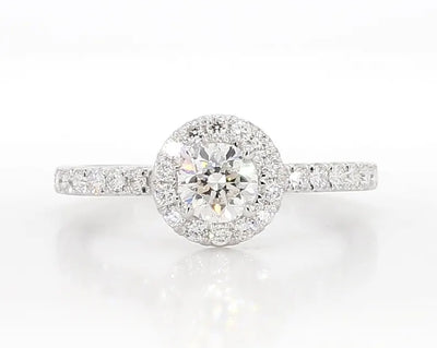 18K Solid Gold Round Lab Grown Diamond 0.90 Carat Engagement Ring | Riyanika Jewels