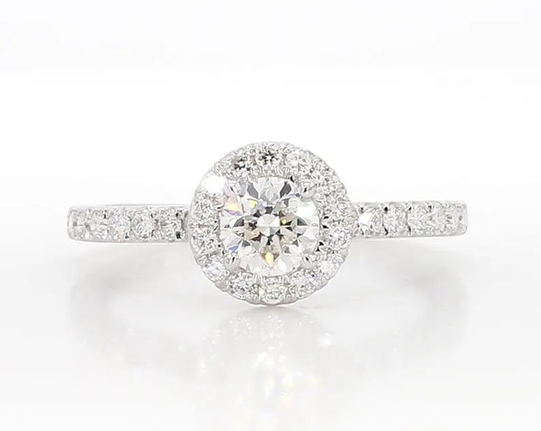 18K Solid Gold Round Lab Grown Diamond 0.90 Carat Engagement Ring | Riyanika Jewels