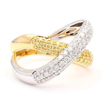 0.99ct Fancy Yellow Diamond Round Cut Cocktail Band in 18K Solid Gold | Riyanika