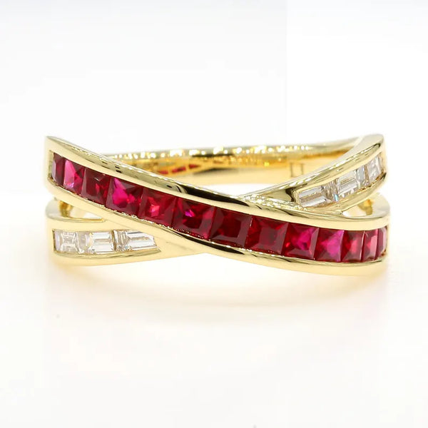 14K 1.14ct Lab Grown Diamond Princess Cut Cocktail Ring