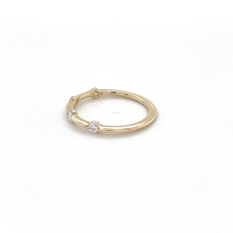 14K 0.2ct Natural Diamond Round Cut Ring