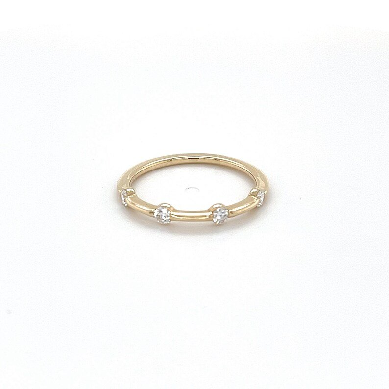 14K 0.2ct Natural Diamond Round Cut Ring